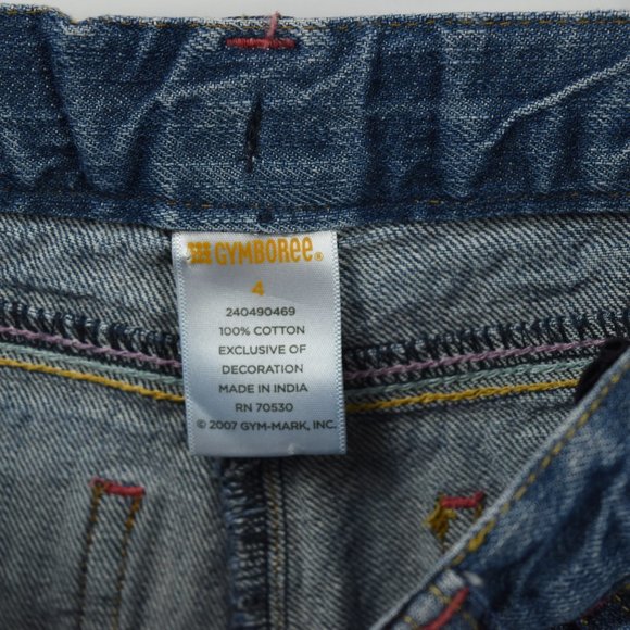 Capri jeans with rainbow bows 4T - Picture 4 of 7